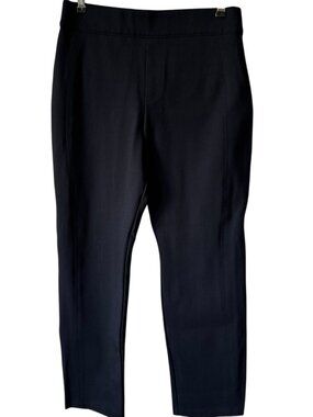 Spanx Size Med Black Ponte Pant Slim Smoothing Stretch Comfort Ankle